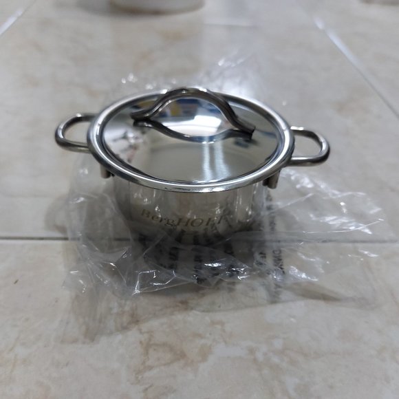 BERGHOFF Set of 2 18/10 Stainless Steel Covered Mini Pots - Picture 6 of 12